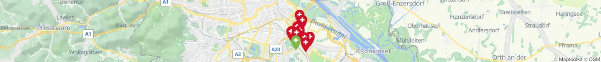 Kartenansicht für Apotheken-Notdienste in der Nähe von Simmering (1110 - Simmering, Wien)